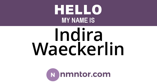 Indira Waeckerlin