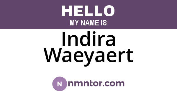 Indira Waeyaert