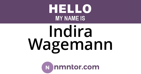 Indira Wagemann