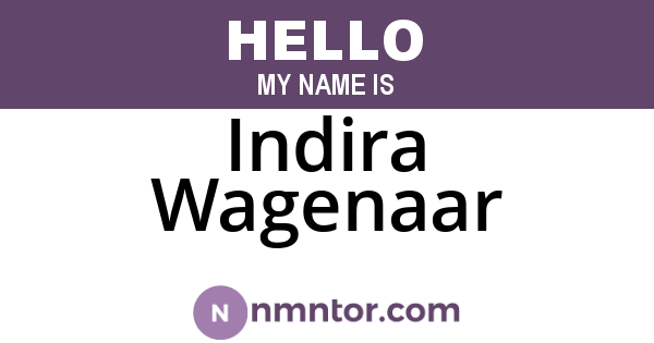 Indira Wagenaar