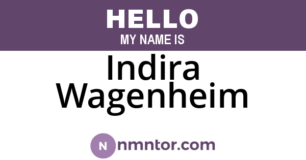 Indira Wagenheim