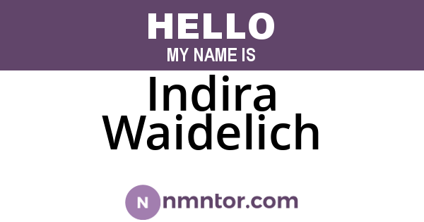Indira Waidelich