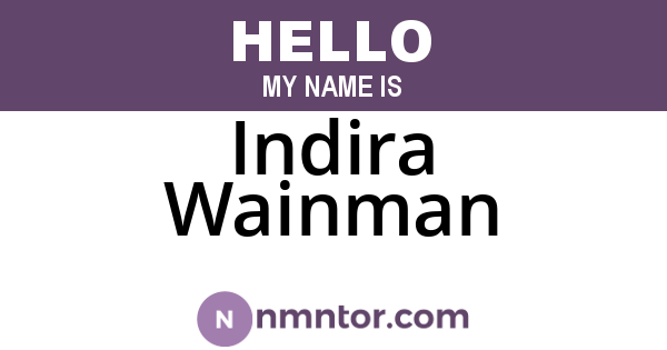 Indira Wainman