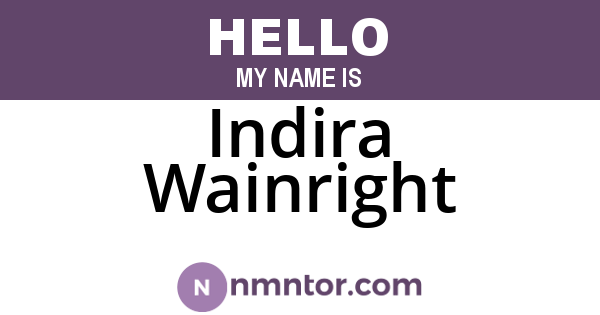 Indira Wainright