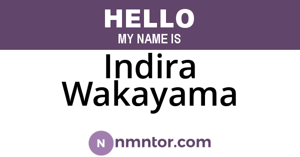 Indira Wakayama