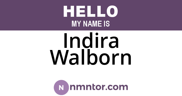 Indira Walborn