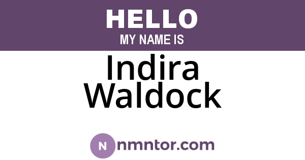 Indira Waldock