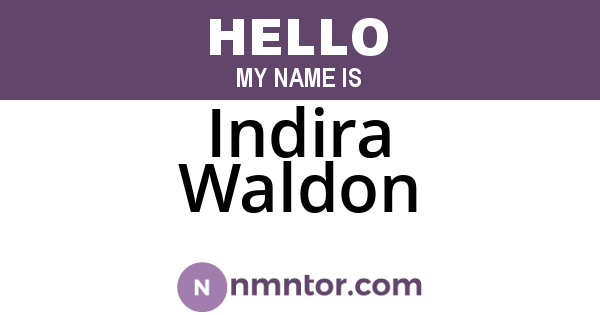 Indira Waldon