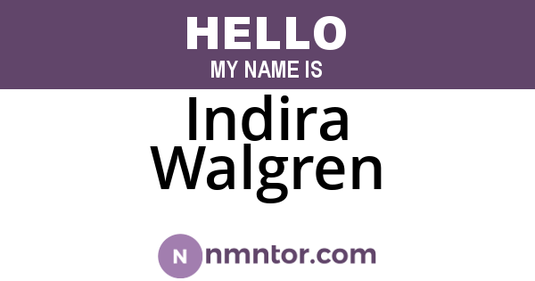 Indira Walgren