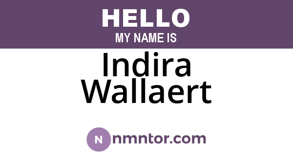Indira Wallaert