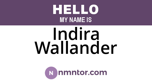 Indira Wallander