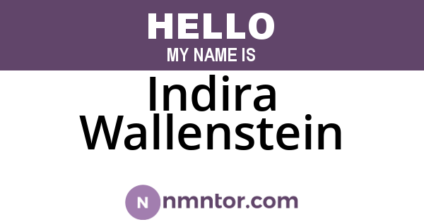 Indira Wallenstein