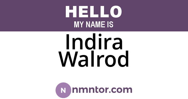 Indira Walrod