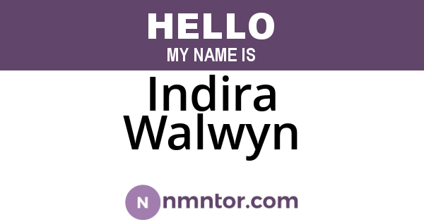 Indira Walwyn