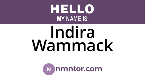 Indira Wammack