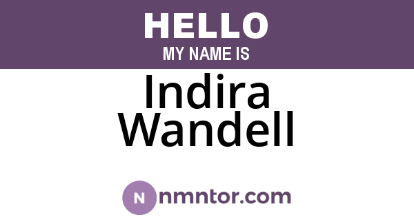Indira Wandell