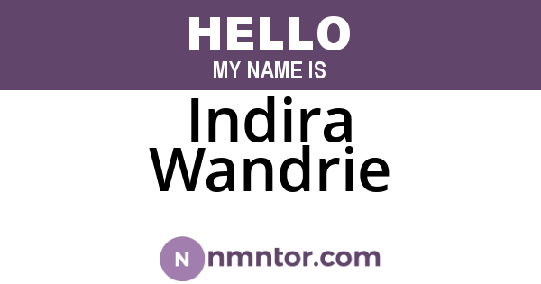 Indira Wandrie