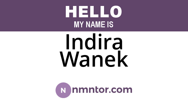 Indira Wanek