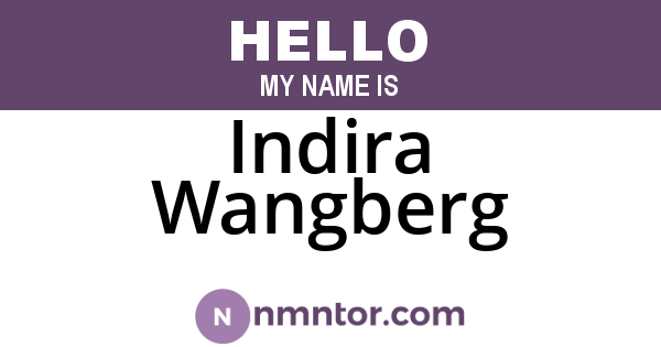 Indira Wangberg