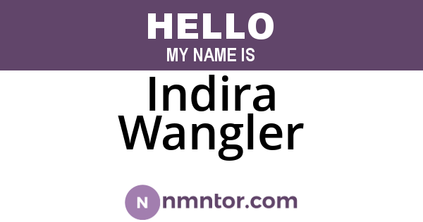Indira Wangler