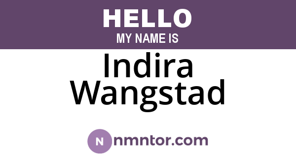 Indira Wangstad