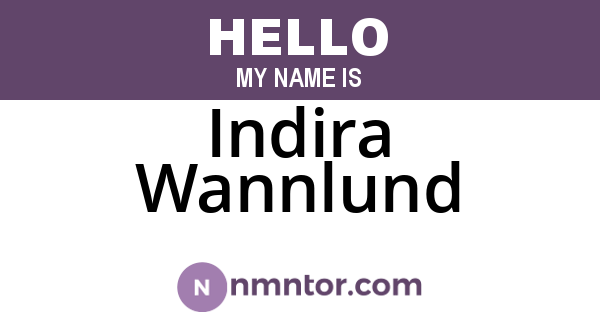 Indira Wannlund