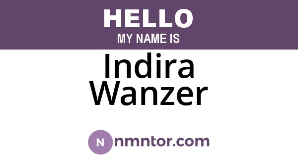 Indira Wanzer