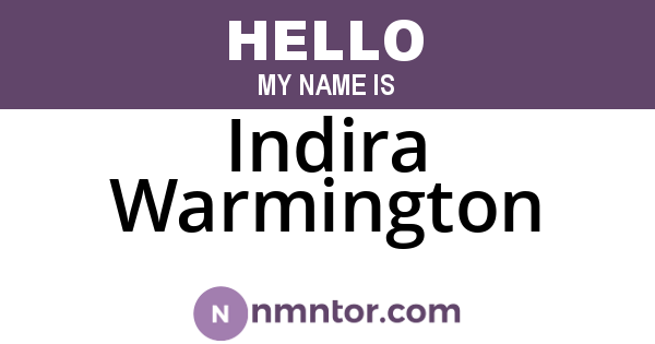 Indira Warmington