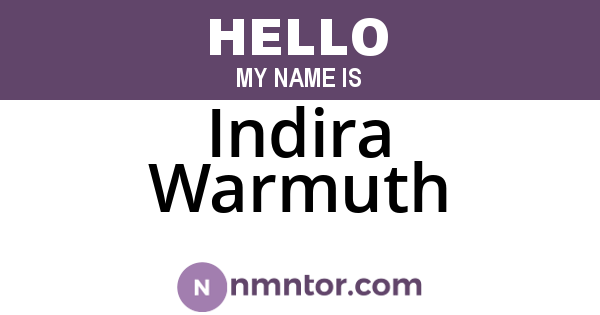 Indira Warmuth