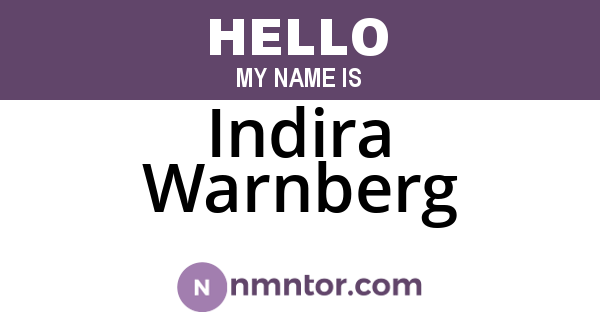 Indira Warnberg