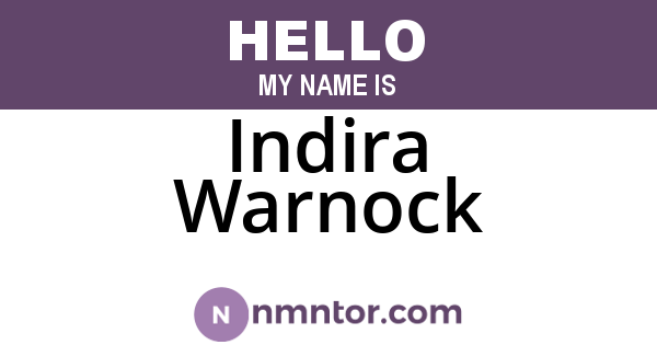 Indira Warnock