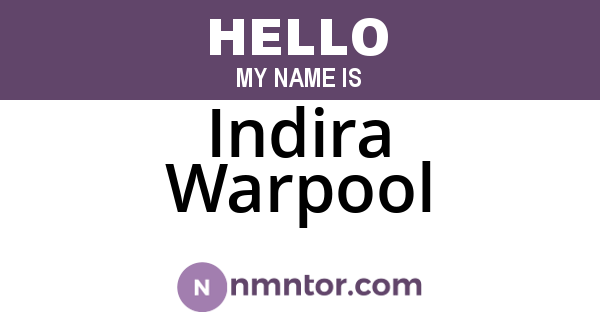 Indira Warpool