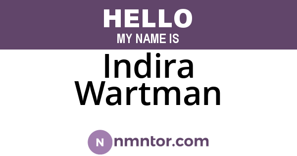 Indira Wartman