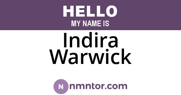 Indira Warwick