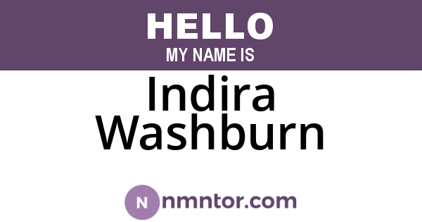 Indira Washburn