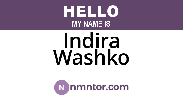 Indira Washko