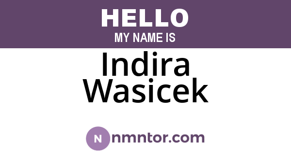 Indira Wasicek