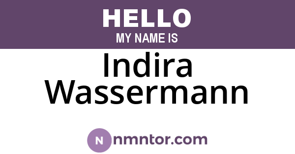 Indira Wassermann