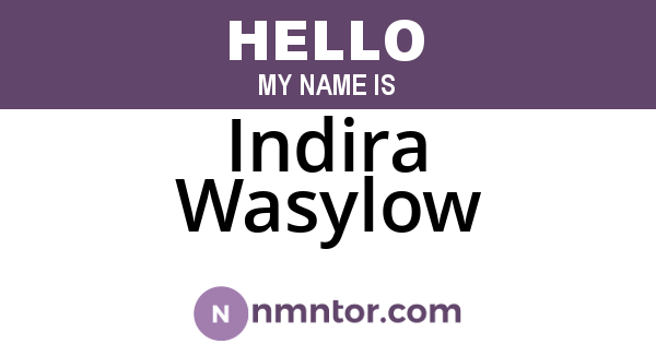 Indira Wasylow