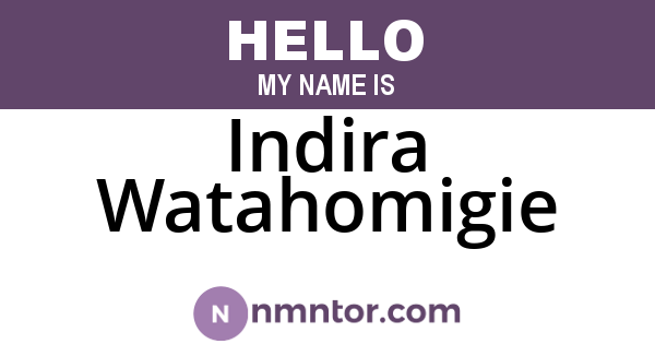 Indira Watahomigie