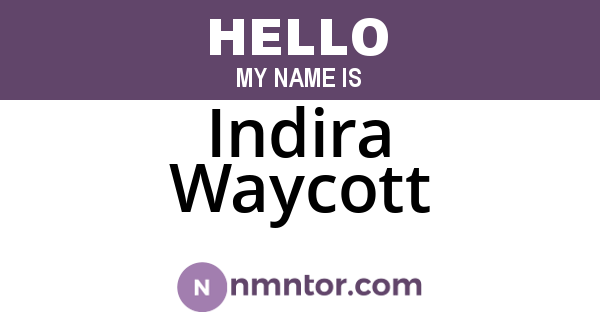 Indira Waycott