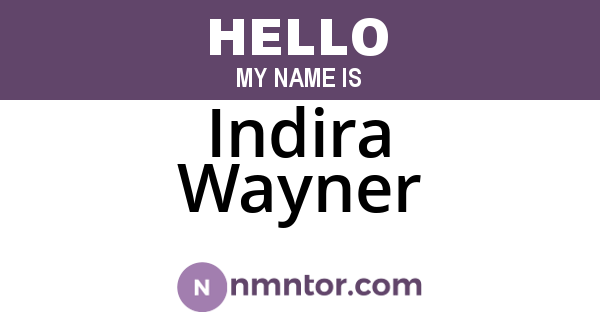Indira Wayner