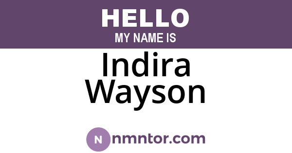 Indira Wayson