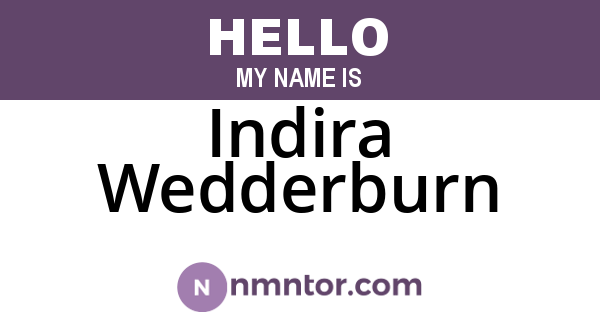 Indira Wedderburn