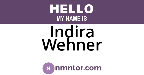 Indira Wehner