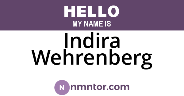 Indira Wehrenberg