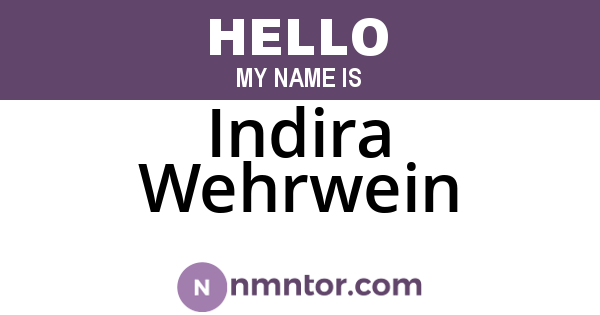 Indira Wehrwein