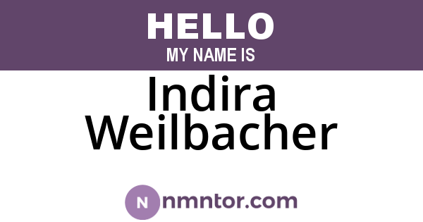 Indira Weilbacher