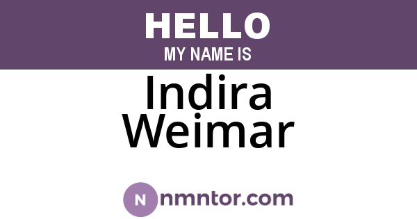 Indira Weimar