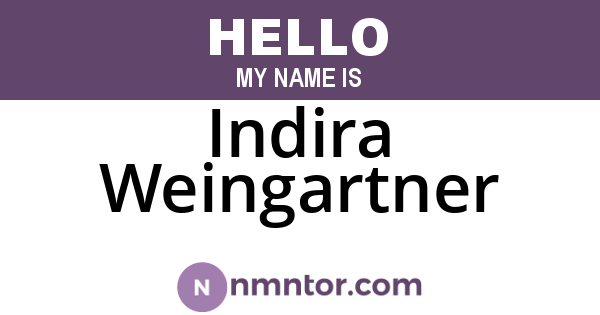Indira Weingartner